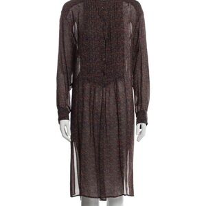Isabel Marant Floral Print Midi Length Oversized Dress, Size S